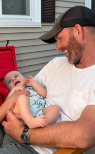 Tim Canney with baby