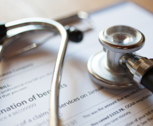 stethoscope on a medical paper
